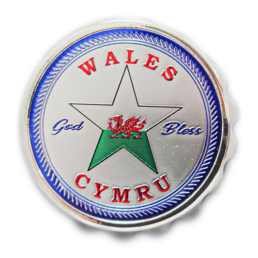 Wales Star Bottle Opener Magnet (Bottle Cap) (MG008)