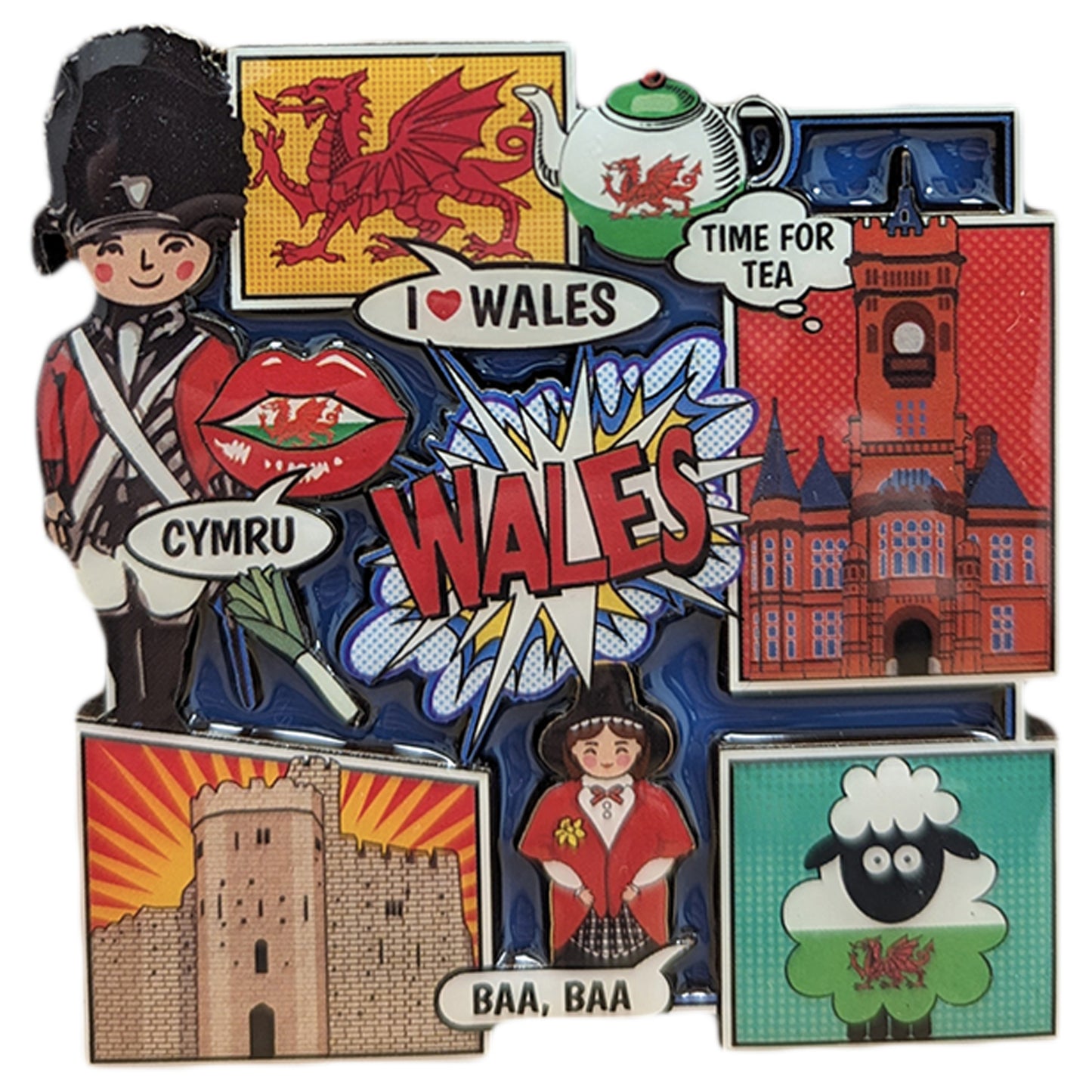 Wales Comic Book 3D Epoxy Magnet (3DEM005)