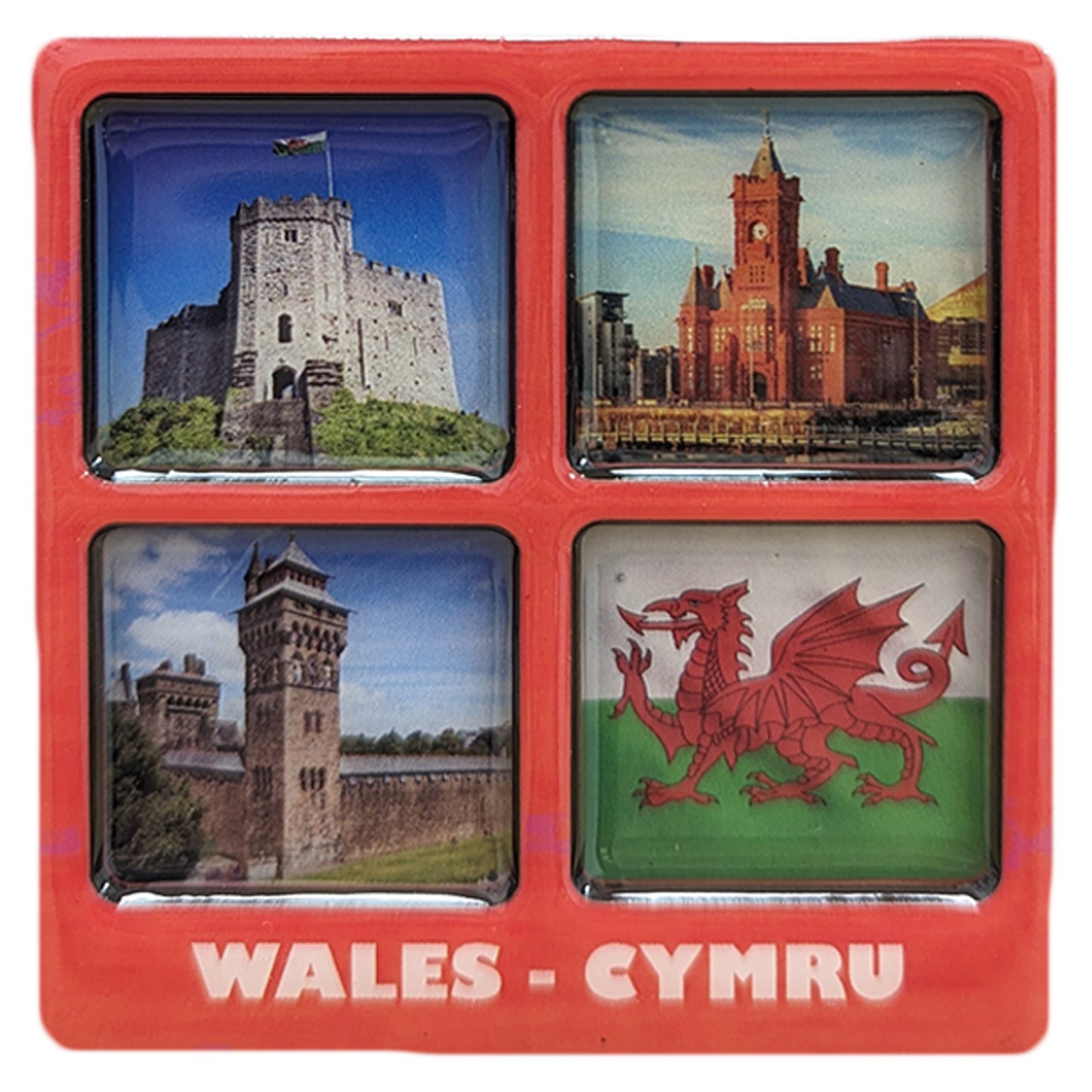 Wales Picture Frame Landmarks 3D Epoxy Magnet (3DEM009)