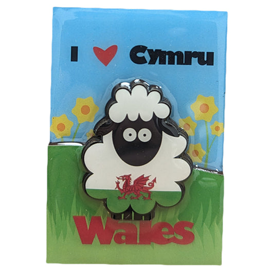 I Love Cymru Sheep 3D Epoxy Magnet (3DEM018)