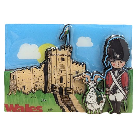 Wales Castle & Royal Welsh 3D Epoxy Magnet (3DEM019)