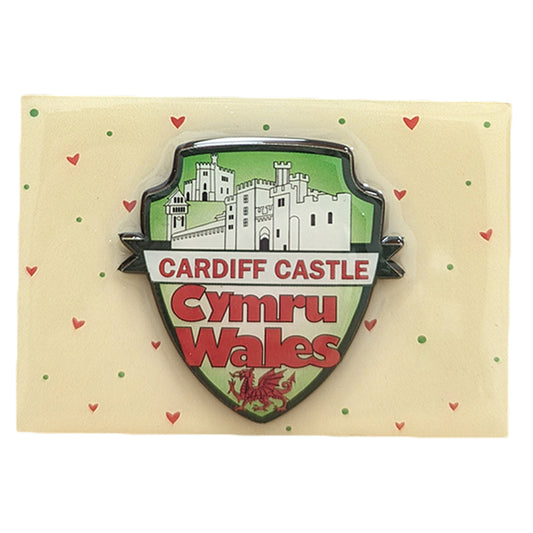 Cardiff Castle Shield Badge 3D Epoxy Magnet (3DEM024)