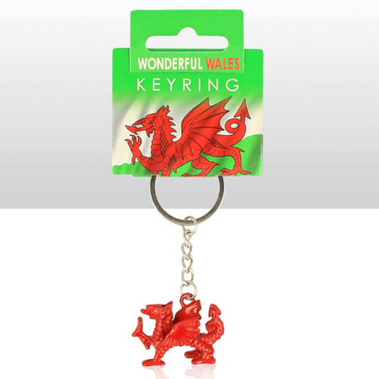 Wales Dragon Red Metal Die Cast Keyring