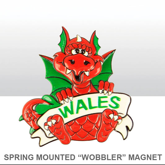 Wales Dragon Springy Printed Resin Magnet