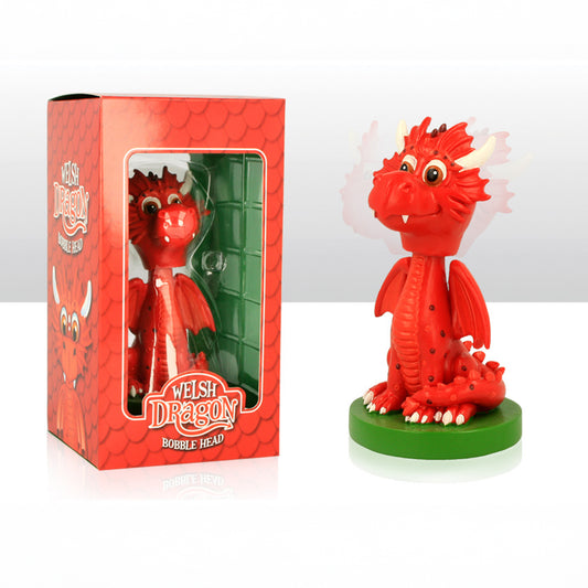 Wales Dragon Red Bobble Head Figure