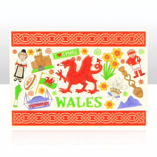 Wonderful Wales Printed Resin Magnet