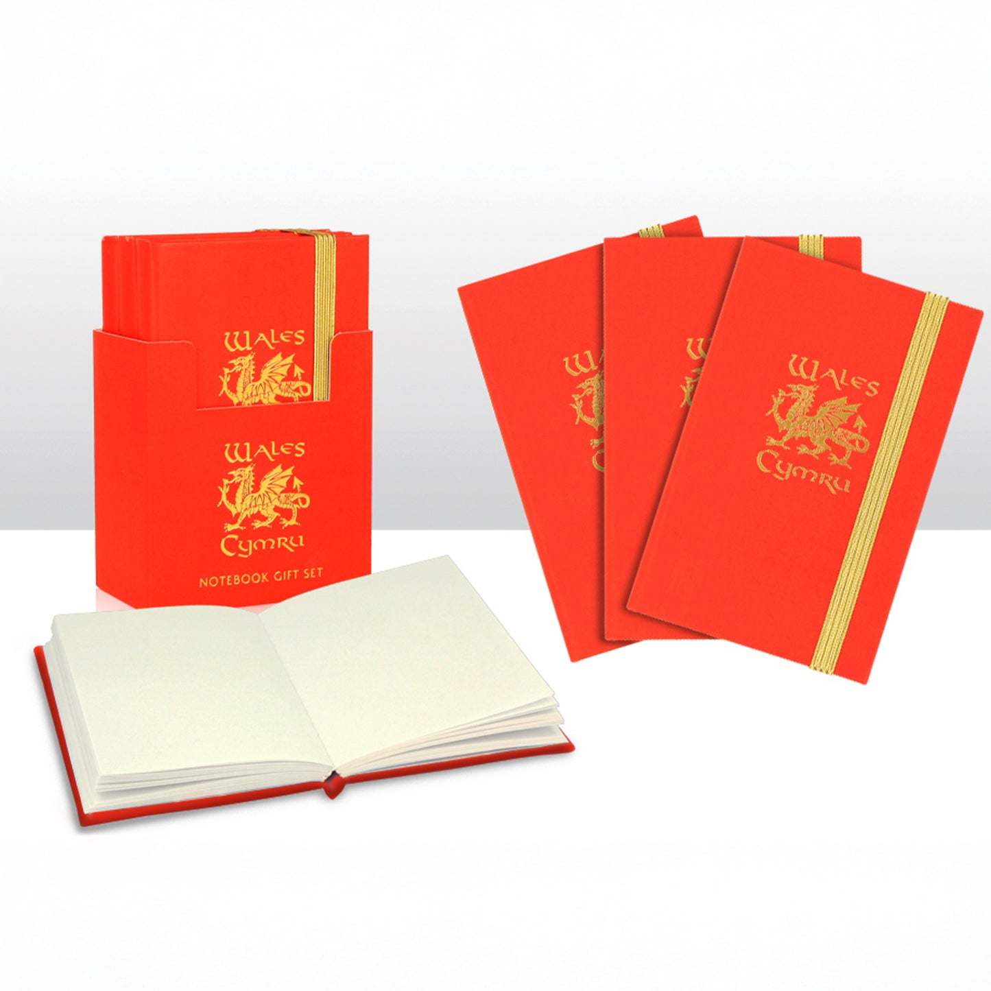 Wales Foil Stamped Notebooks Set of 3