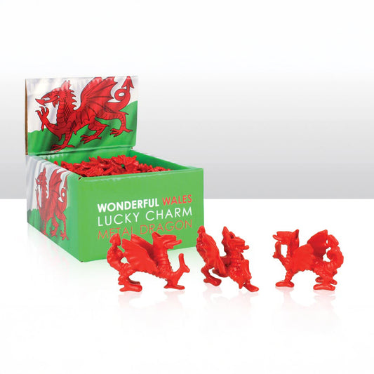 Wales Red Metal Dragon Figure Charm In CDU