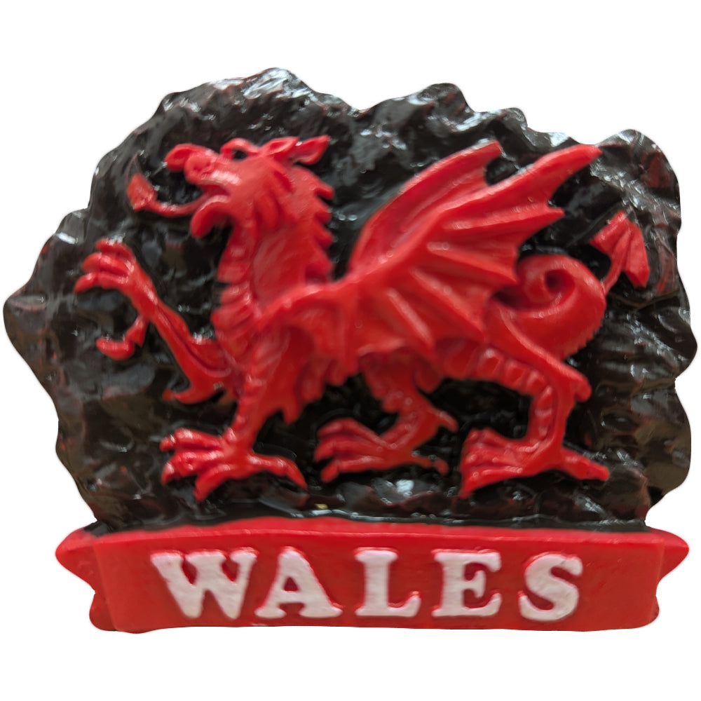 Coal Dragon Wales Resin Magnet (RSN6)