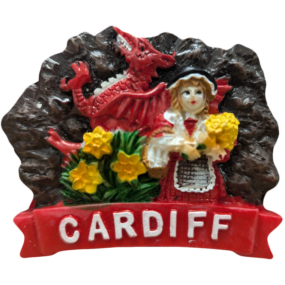 St Davids Coal Cardiff Resin Magnet (RSN10)