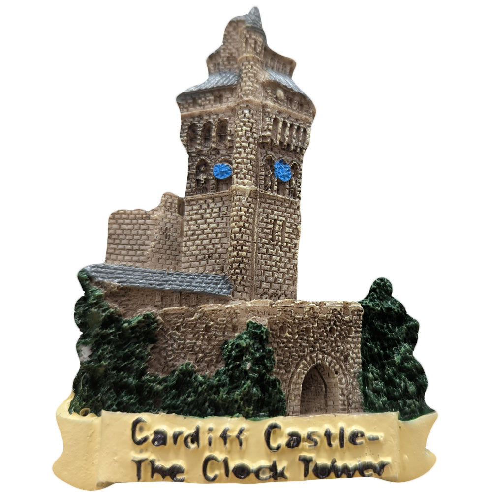 The Clock Tower Cardiff Castle Resin Magnet (RSN17)