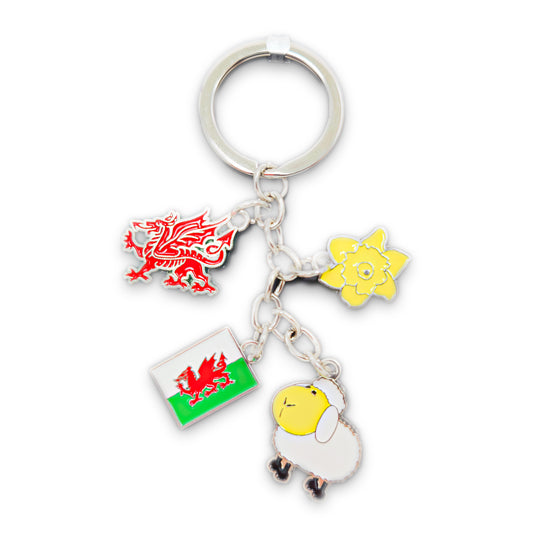 Wales Sheep Charm Keyring (KY006)