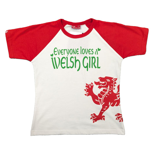 Ladies Welsh Tour Collection T-Shirt - Everyone Loves A Welsh Girl
