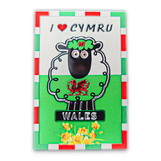 I Love Cymru Sheep Magnet (MGF002)