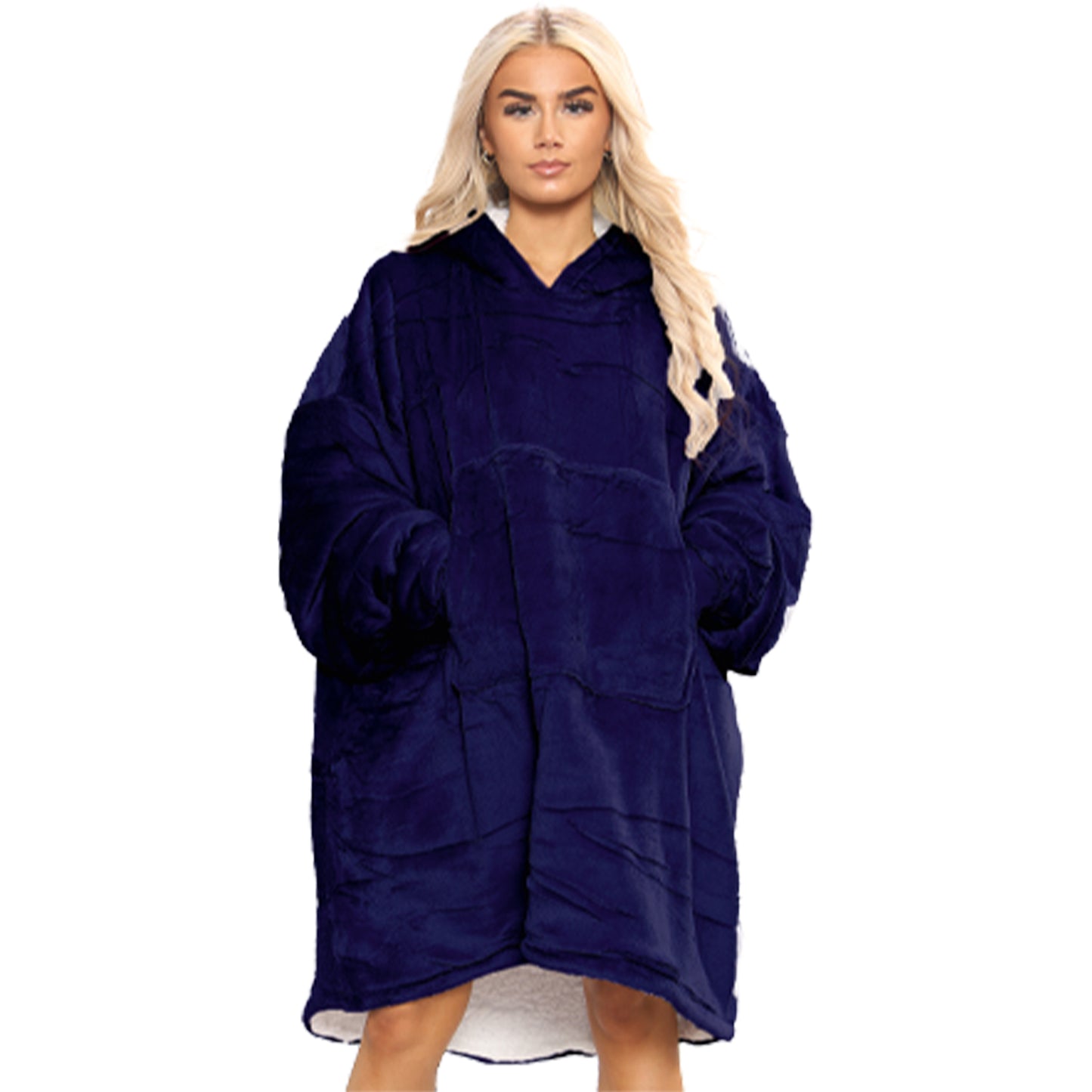 Oversized Sherpa Fleece Hoodies - Plain