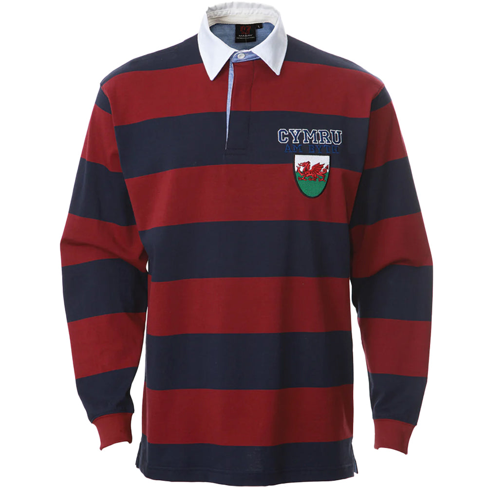 Oxford Stripe Long Sleeve Rugby Shirt