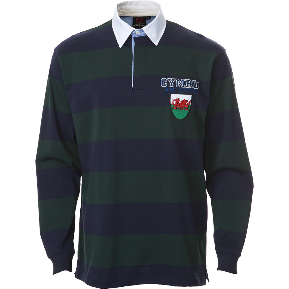 Oxford Stripe Long Sleeve Rugby Shirt