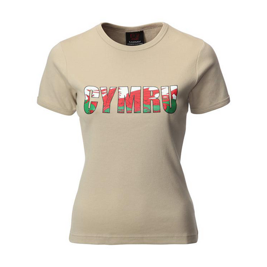 Ladies 3D Cymru Print Skinni T-Shirt
