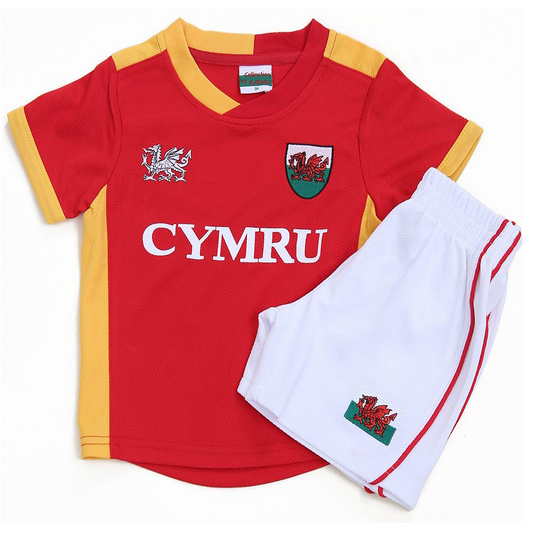 Kids Gold Wales Football Kit