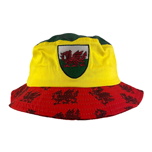 Wales Gold Shadow Dragon Bucket Hat