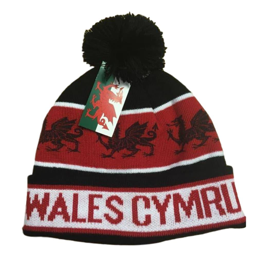 Welsh Black Dragon Bobble Hat