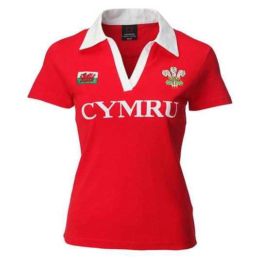Ladies CYMRU Short Sleeve Welsh Rugby Shirt