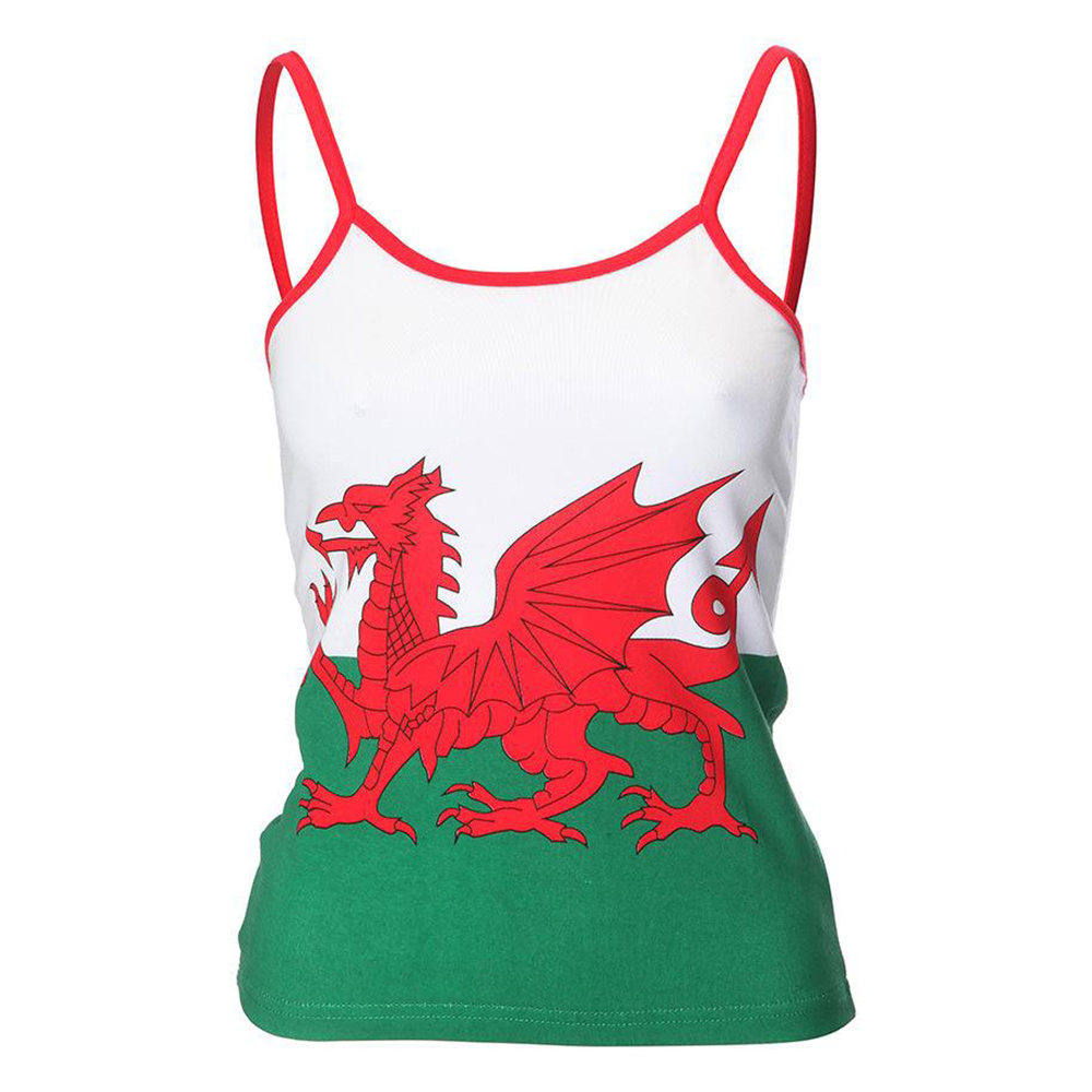 Ladies Welsh Flag Camisole T-Shirt