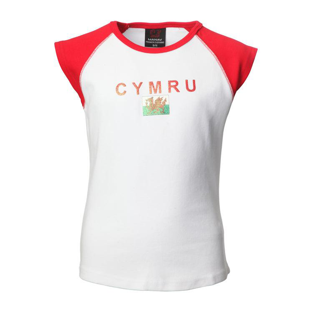 Girls Cymru Flag T-Shirt