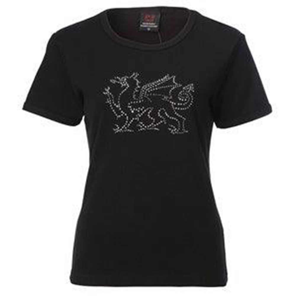 Girls Diamonte Dragon Skinni T-Shirt