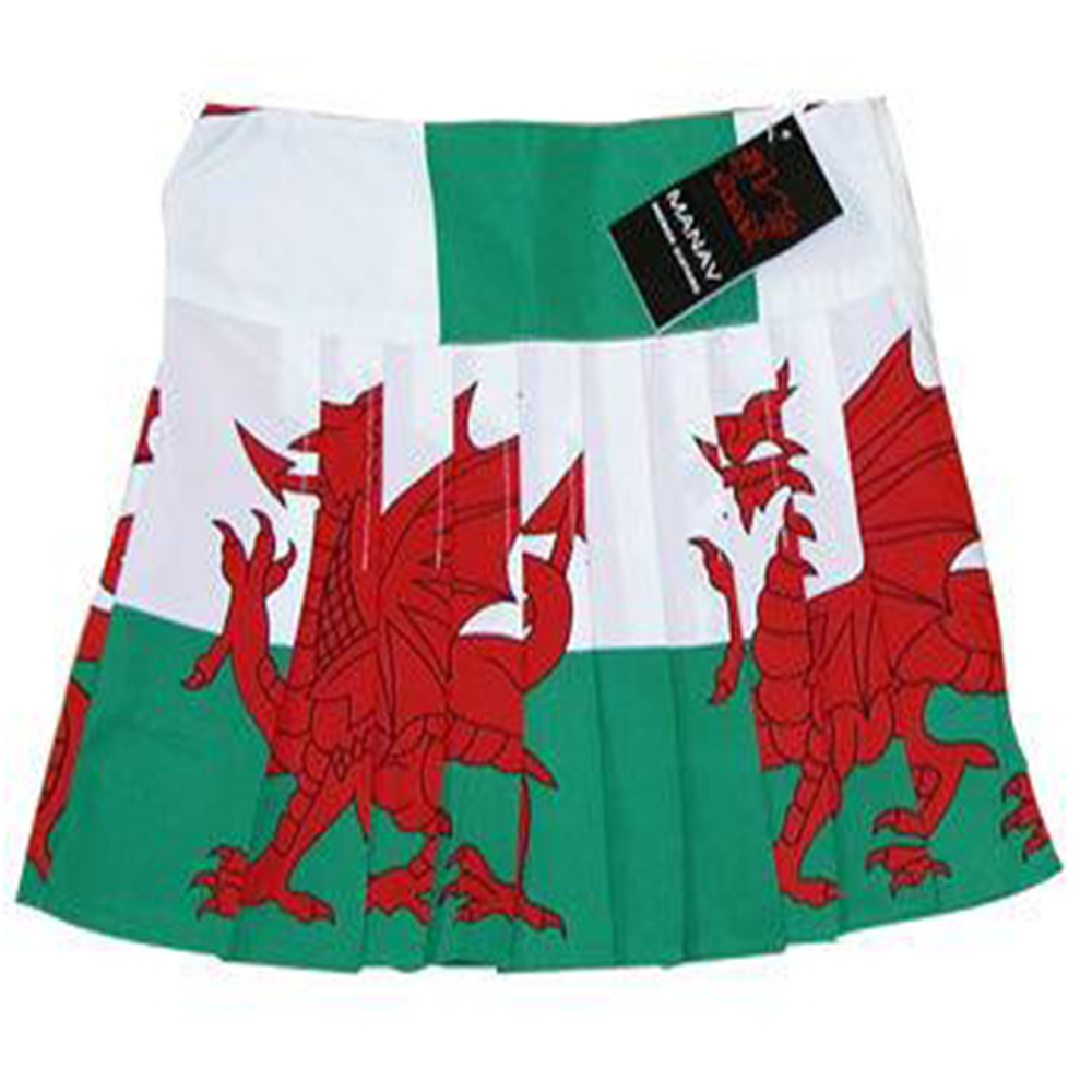 Girls Welsh Flag Kilt