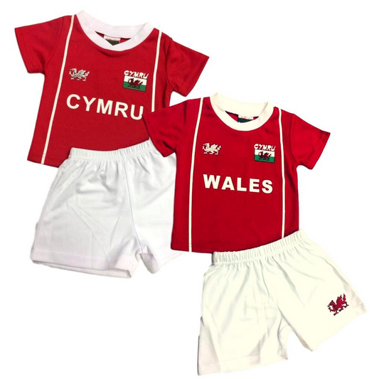 Kids Red Welsh Football Kit
