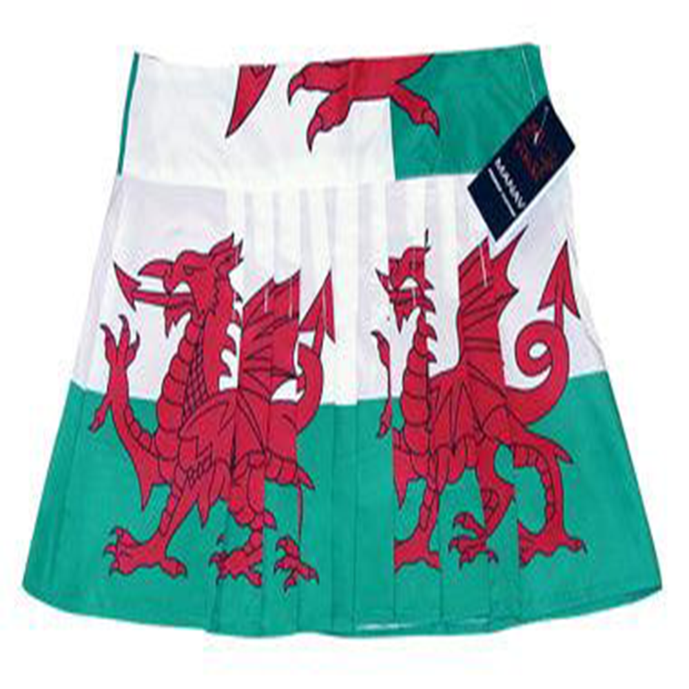 Ladies Welsh Flag Kilt