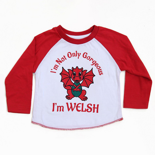 Babies Gorgeous & Welsh Raglan T-Shirt