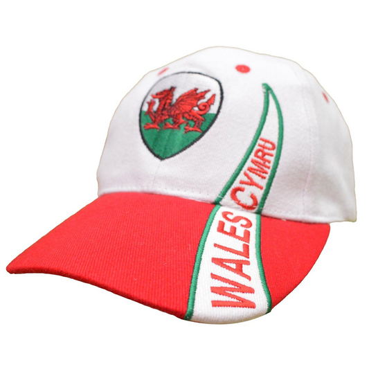 Welsh White Flag Shield Cymru Cap