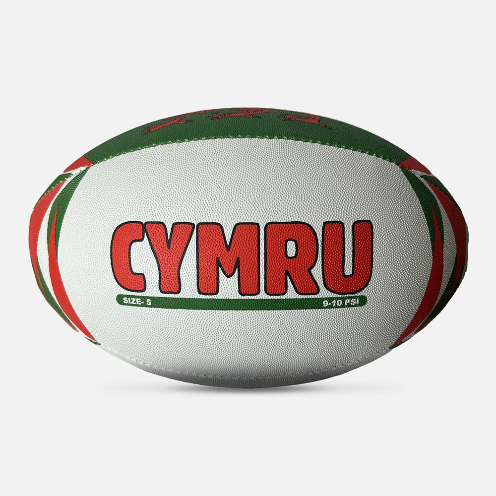 Wales Cymru Triangle Print Rugby Ball