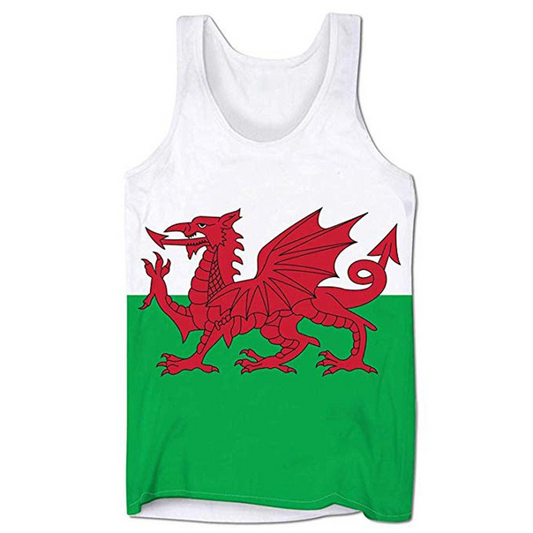 Welsh Flag Unisex Vest T-Shirt