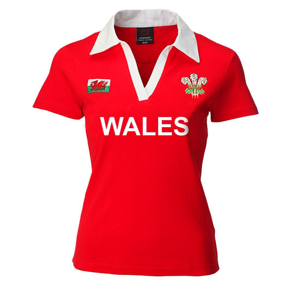 Ladies WALES Short Sleeve Welsh Rugby Shirt