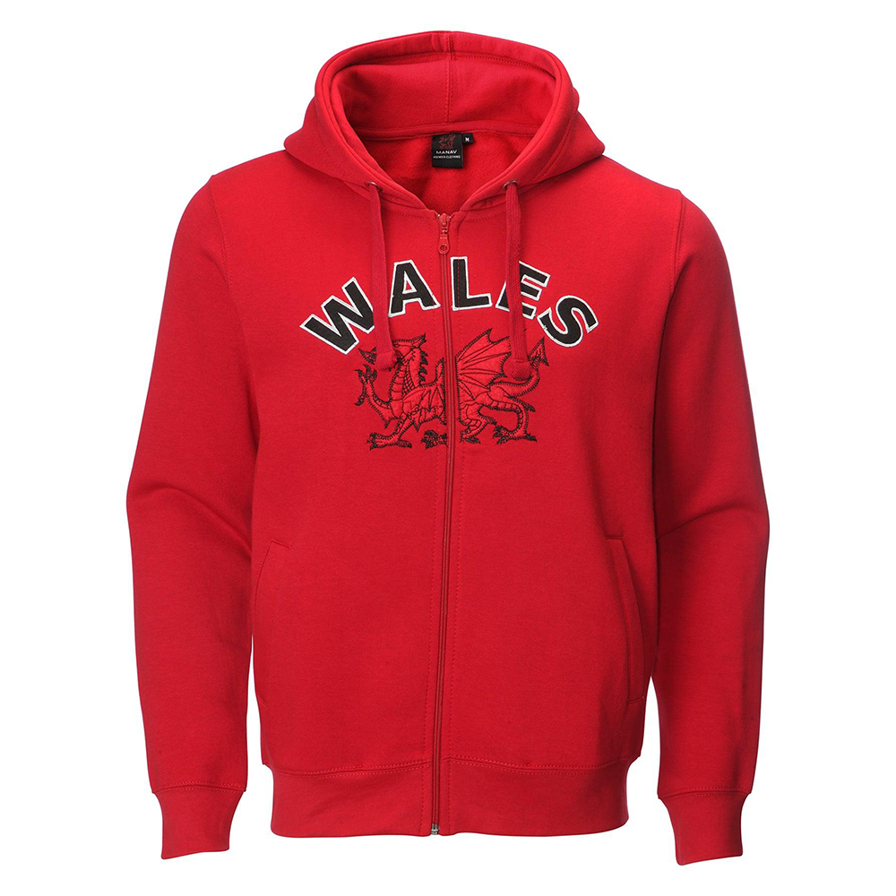 Red Wales Full Zip Hoodie