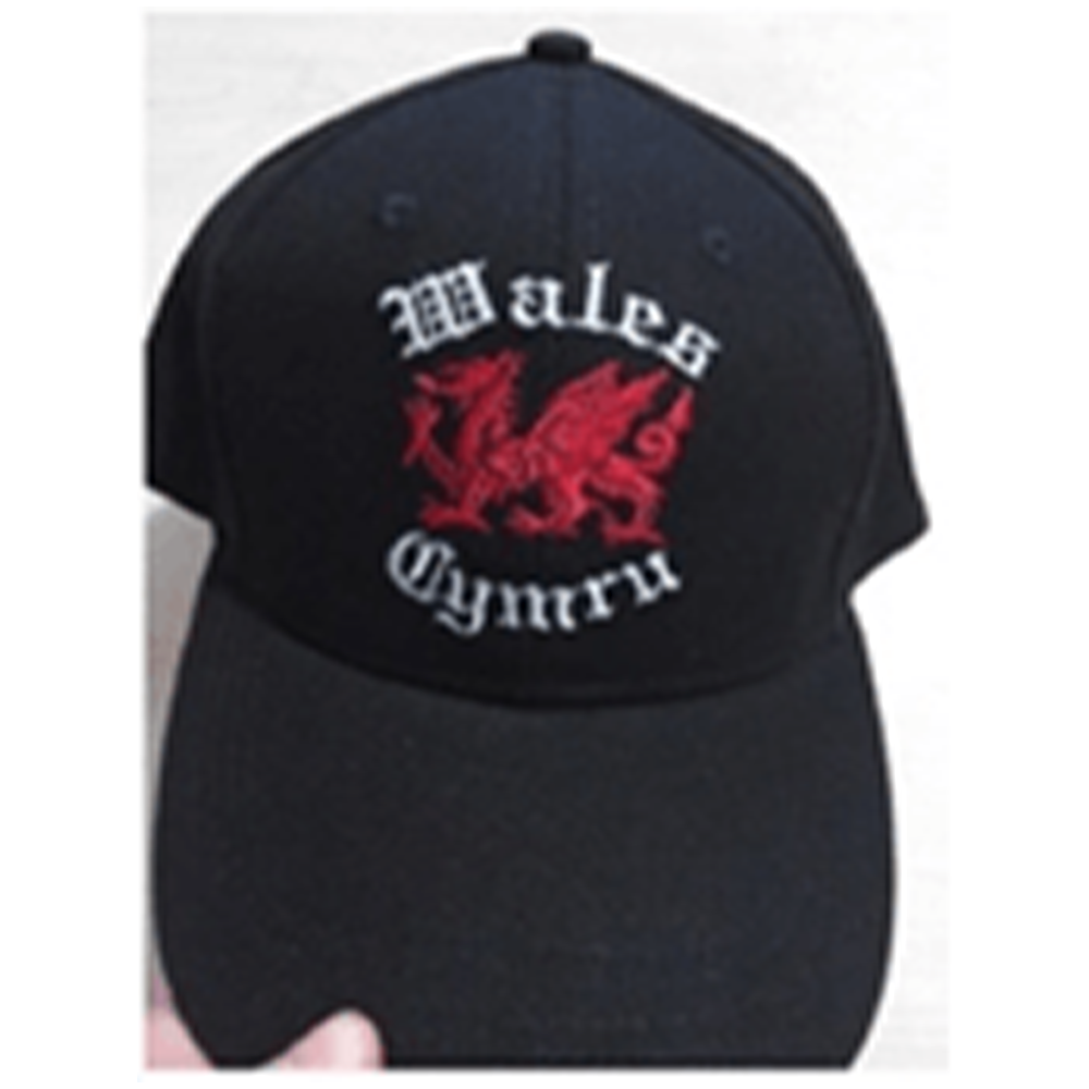 Welsh Dragon Black Cap
